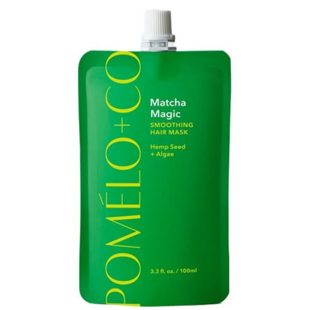 POMELO + CO MATCHA MAGIC SMOOTHING HAIR TREATMENT WITH H E M P SEED + ALGAE.